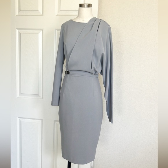 BLG Light Blue Midi Overlay Dress - Picture 3 of 7